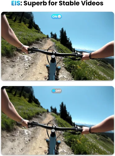 Miniatura 3 de AKEEYO -710Pro EIS Bike Cámara, 4K28FPS 20MP WiFi Cámara de acción con cámara impermeable IP66 Ultra HD, visión gran angular de 142° con tarjeta