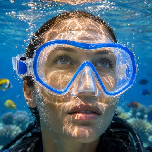 Miniatura 2 de HydroSeal - Máscara de buceo, 1 ventana, vista panorámica amplia, vidrio templado antivaho - Máscara de buceo, máscara de buceo, máscara