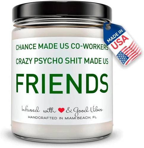 Velas para compañeros de trabajo – Regalo divertido para compañero de trabajo – Vertido a mano en los Estados Unidos – 9 oz – Lindas ideas de