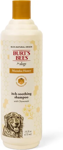 BURT'S BEES FOR PETS Champú para aliviar la picazón para perros, miel de manuka y manzanilla, alivia la picazón en la piel, pH equilibrado para
