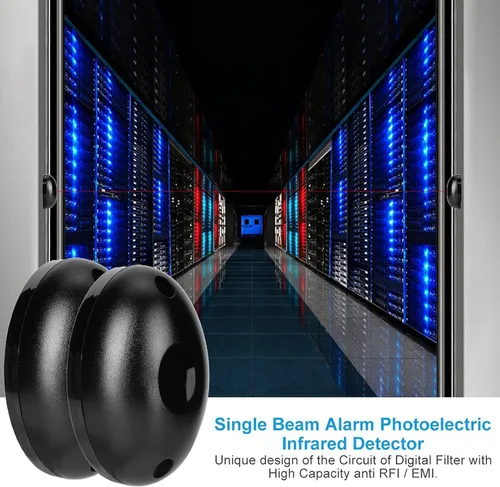 Miniatura 7 de Detector de movimiento, 1 par impermeable de la puerta de un solo haz de alarma fotoeléctrico detector infrarrojo anti ladrón sensor sistema