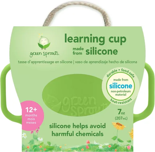 Miniatura 7 de green sprouts Taza de aprendizaje La silicona ayuda a evitar productos químicos nocivos Ayuda al niño a desarrollar habilidades independientes