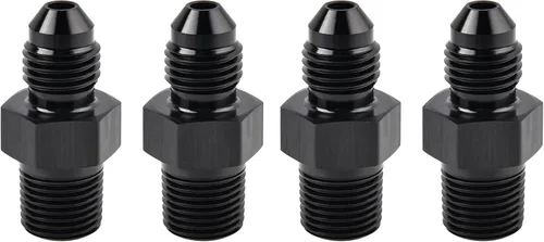 Miniatura 15 de EVIL ENERGY 3AN macho Flare a 1/4 "NPT adaptador de montaje de tubería de aluminio recto negro 4PCS