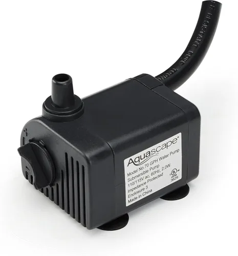 Aquascape Bomba de agua sumergible de 70 GPH para fuentes, cascadas, estanques, acuarios, filtros, 91023