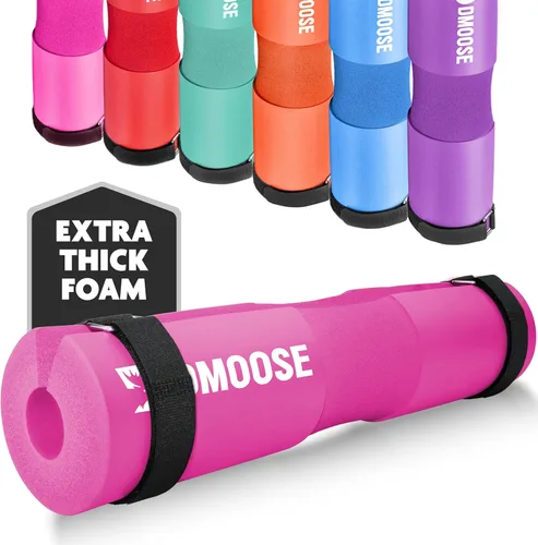 Miniatura 12 de DMoose Fitness Almohadilla de Barra para Empuje de Cadera, Sentadillas y Estocadas - Cojín de Espuma Gruesa Antideslizante para Soporte de Cuello