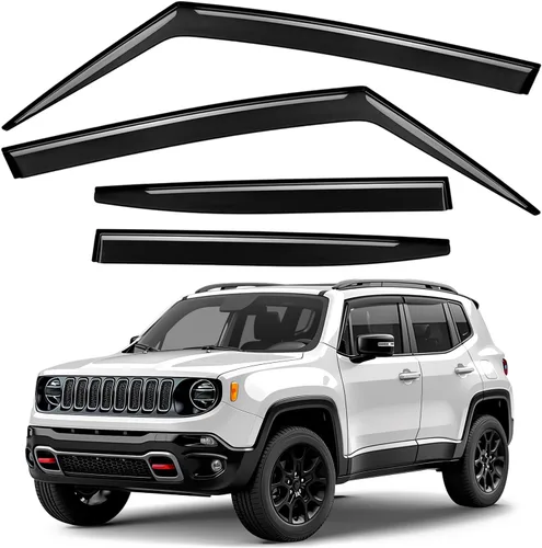 Miniatura 10 de Deflectores de ventana tintados ahumados con cinta adhesiva para ventana lateral, deflectores de lluvia compatibles con Toyota RAV4 2019-2025 - 4