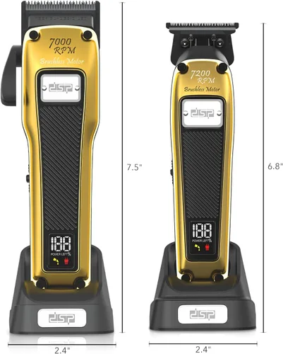 Miniatura 2 de DSP Cortadora de pelo para hombres profesionales, motor BLDC y cuchilla desmontable recubierta DLC, juego de recortadora de pelo inalámbrica