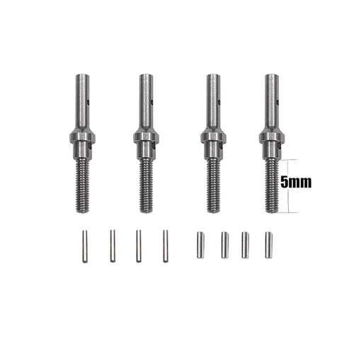 Miniatura 5 de Eje de transmisión Portal trasero delantero eje extendido Talones de acero CVD eje de transmisión para FMS FCX24 1/24 RC Accesorios de actualización