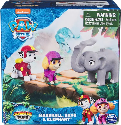 Miniatura 6 de Paw Patrol: figuras de acción de Jungle Pups Marshall, Skye y elefante con lanzador de proyectiles, juguetes para niños y niñas a partir de 3 años