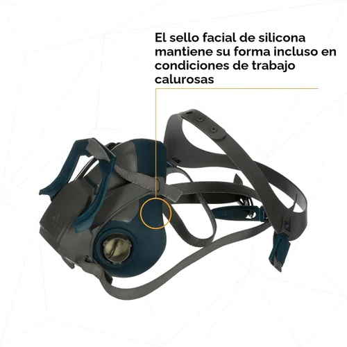Miniatura 9 de 3M Respirador reutilizable de media cara con cierre rápido Rugged Comfort