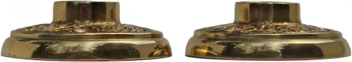 Miniatura 2 de Renovators Supply Manufacturing Pomo de Puerta Victoriano de Latón Rosetas Par Placa Posterior de 2 Pulgadas de Ancho Perilla Tradicional