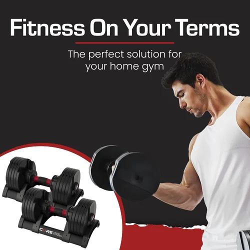 Miniatura 13 de Core Fitness® Adjustable Dumbbell Weight Set by Affordable Dumbbells