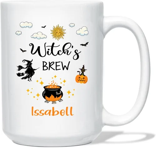 Miniatura 21 de Taza de café blanca personalizada de Halloween Besties, Besties Forever y 3 tazas de café Boo de 11 onzas y 15 onzas, bonita taza de cerámica Boo