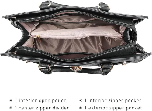 Miniatura 5 de Bolso de mano y bolsos para mujer con asa superior de avestruz bolsa de trabajo con cartera
