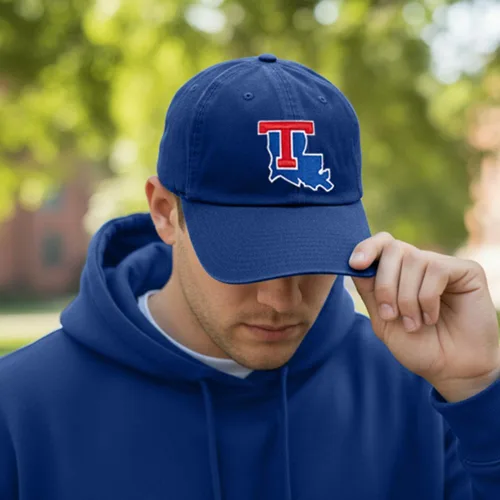 Miniatura 5 de Desert Cactus Louisiana Tech University Gorra de béisbol Bulldogs LA Brimmed Sombreros bordados Gorra ajustable Correa de tela para adultos