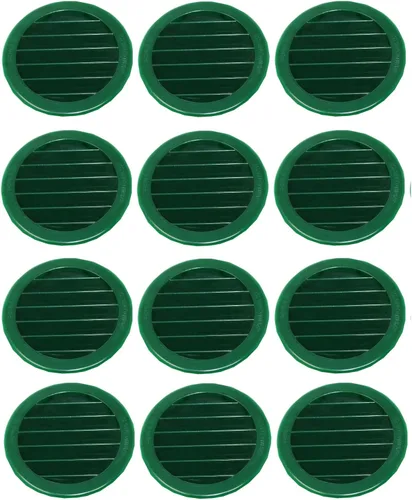 Miniatura 7 de Cubierta redonda de rejilla de rejilla de reptil de rejilla de ventilación de aire de plástico verde o bronceado de 2 pulgadas (6, bronceado)