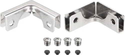 HARFINGTON Clips de fijación de vidrio (2 unidades), soportes de fijación de vidrio en forma de L de 0.118-0.236 in para vitrina y pecera