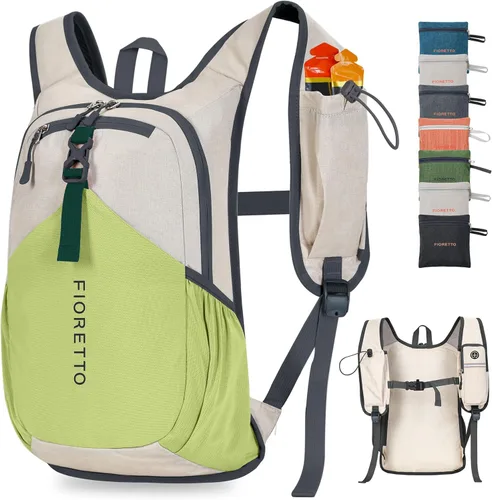 Miniatura 18 de FIORETTO Mochila de 10L para senderismo para mujeres y hombres, mini mochila plegable, ligera, mochila pequeña de día para camping, viaje, al aire