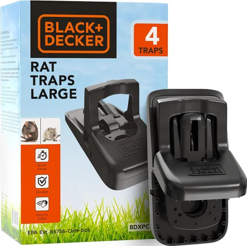 Miniatura 10 de BLACK+DECKER Trampa para ratas para exteriores y ratas en interiores, mata instantáneamente ardillas y ardillas - Trampa a presión para roedores