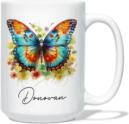 Miniatura 17 de Taza de café de oso – Regalo personalizado para amantes, taza de té de animales salvajes con flores, regalo de cerámica personalizado para amantes