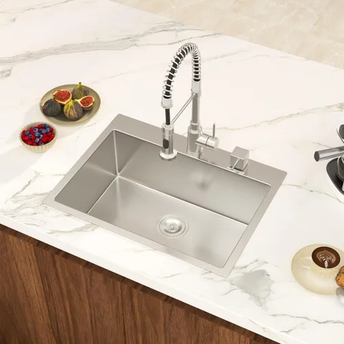 Miniatura 12 de Black Bar Sink Drop in 13x15 Inch Topmount Single Bowl Kitchen Sink Handmade T304 Stainless Steel Wet Bar Sink Outdoor RV Handmade Small Prep Sink