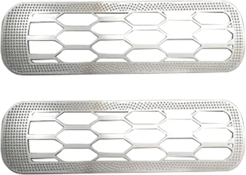 Miniatura 7 de YIWANG Acero inoxidable para Land Rover Defender 90 110 2020-2022 luz antiniebla trasera y luz antiniebla delantera, accesorios de cubierta de red