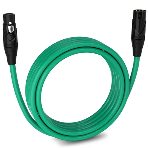 Miniatura 73 de LyxPro Cable de micrófono XLR hembra a macho de ángulo recto de 3 pines de 1.5 pies para altavoces amplificados, interfaz de audio, rendimiento