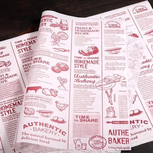 Miniatura 6 de 100 piezas de bolsas de papel para empaquetado de sándwiches - Hojas de papel encerado para alimentos, envoltorios para cestas, envoltorios