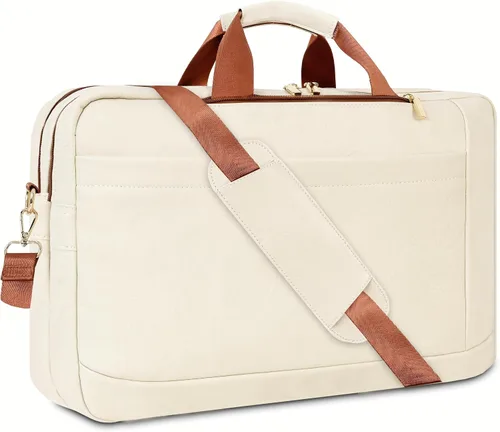 Miniatura 13 de Bolso de Mensajero de Cuero Sintético para Hombre Bolsa de Laptop de 17-17.3 Pulgadas para Hombre Bolsa de Cuero de Oficina Convertible Mochila 3