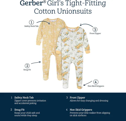 Miniatura 5 de Gerber Pijamas de pies para bebé, niña - 4