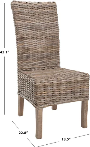 Miniatura 3 de Safavieh SAFAVIEH Home Collection Quaker - Juego de 2 sillas de comedor, madera, natural