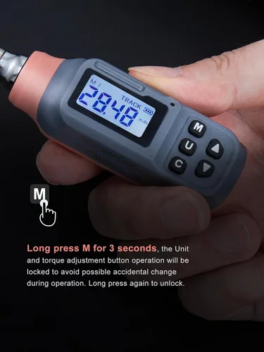 Miniatura 6 de Destornillador de torsión digital GROWNEER, 2.66-53.1 lb-pulg/0.3-6 Nm, 1/4'' de transmisión Destornillador de pulgada-libra con zumbador