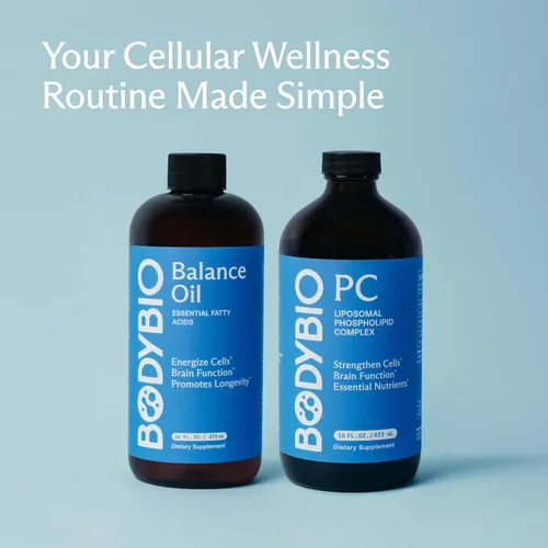 Miniatura 9 de BodyBio Aceite de equilibrio - Suplemento vegano Omega 3 6 - Aceite de cártamo y linaza prensado en frío - Apoya la función cerebral, la piel