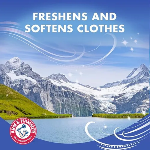 Miniatura 3 de Arm & Hammer Essentials - Hojas suavizantes de telas, lluvia de montaña, 144