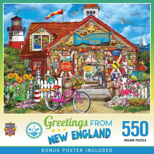 Miniatura 9 de MasterPieces Rompecabezas de 550 piezas para adultos y familia, saludos desde la ruta 66-18 x 24 pulgadas