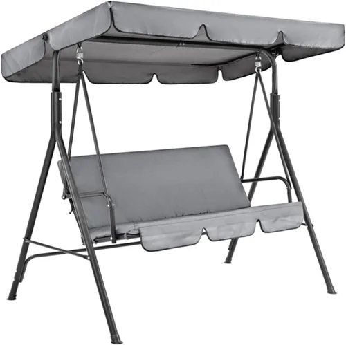 Miniatura 12 de KYOFIS Toldo de columpio para porche, cubierta de repuesto para toldo de columpio, impermeable, resistente al viento, anti-UV, resistente, tela