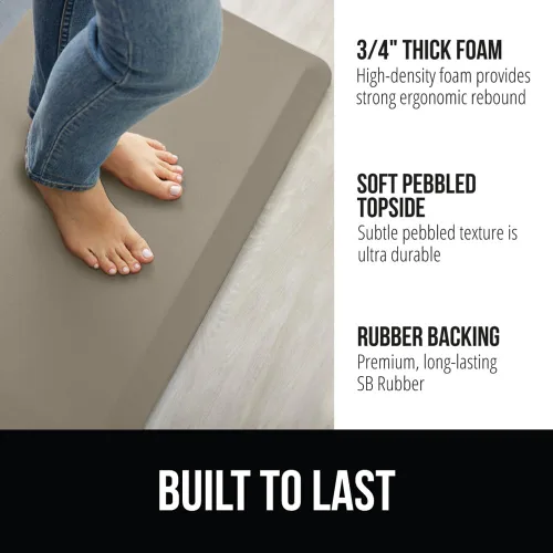 Miniatura 2 de GORILLA GRIP Alfombrillas de cocina cómodas y acolchadas para el suelo, superficie suave impermeable y resistente a manchas, alfombrilla antifatiga