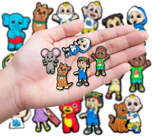 Miniatura 3 de SANACCNI Encantos de zapatos de juego, encantos de decoración de zapatos de película de dibujos animados, encantos para sandalias, zapatos, pulsera