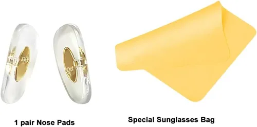 Miniatura 3 de Almohadillas nasales de repuesto para Ray Ban Aviator RB3025 3026 kits de reparación de gafas de sol para Ray Ban (dorado, 0.630 in)