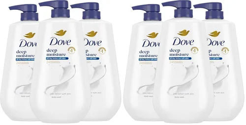 Miniatura 14 de Dove Gel de Ducha con Bomba 3 Unidades Humedad Profunda para 24 Horas de Humedad Suave como Loción, Hidratante Limpiador de Piel sin Sulfatos ni