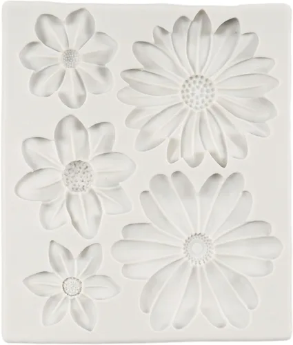 Miniatura 8 de Molde de silicona con diseño de flores de margarita, crisantemo, para decoración de pasteles, chocolate, cupcakes, caramelo, azúcar, manualidades