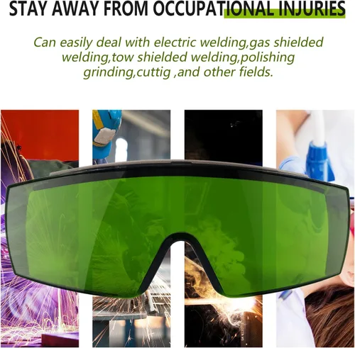 Miniatura 5 de Gafas de seguridad para soldadura, gafas de seguridad integradas envolventes, sombra 8 gafas para corte de plasma, nuevo en 2023 Color 3