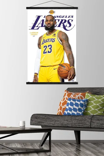 Miniatura 2 de Trends International NBA Los Angeles Lakers - Póster de pared de LeBron James Feature Series 23, 22.37 x 34.00 pulgadas, impresión premium y Paquete