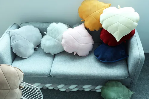 Miniatura 2 de Cyprinus Carpio Cojín de almohada para el hogar en forma de hoja 3D, almohada lumbar, almohada para el hogar, decoración de 20 x 20 pulgadas