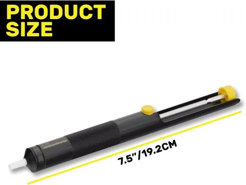 Miniatura 2 de Bomba de desoldadura de succión de succión Bomba de desoldadura al vacío con punta de teflón 7.5 "Soldador de silicona Herramienta de desoldadura