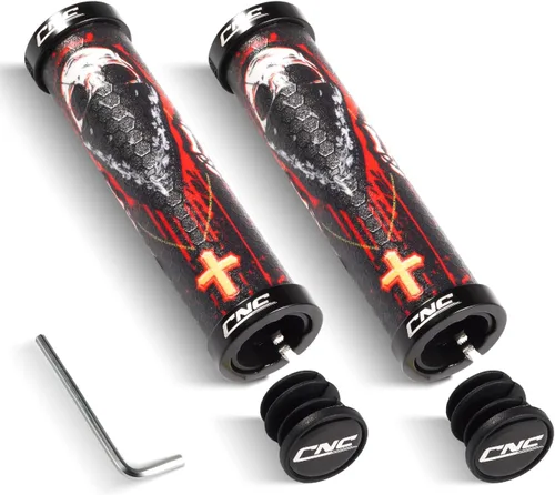 Miniatura 6 de CHOOEE Manillar de bicicleta de montaña con abrazadera de doble bloqueo, manillar de ciclismo antideslizante de goma MTB Grips,0.866 in Bicicletas