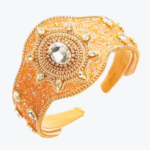 Miniatura 8 de Diadema de moda para mujer, diadema decorativa de diamantes de imitación anchos para mujer, accesorios para el cabello para mujeres y niñas