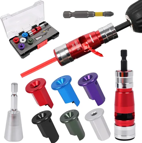MAZING Pelacables de 6 piezas para taladro 8-17AWG, herramienta de extracción rápida y torsión 8 en 1 para 6-8-10-12-14 AWG, juego de herramientas
