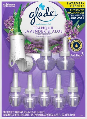 Miniatura 3 de Glade Plugins - Aloe de lavanda y brisa hawaiana, 9 repuestos de aceite perfumado y 1 calentador