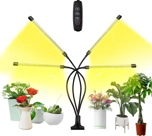 Miniatura 7 de bseah Luces de cultivo para plantas de interior, lámpara de cultivo de plantas de espectro completo, 10 niveles regulables, encendido y apagado
